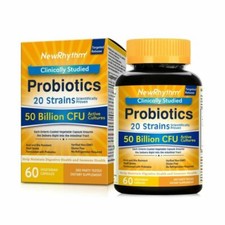 NewRhythm Probiotics 20 Strains 50 Billion Stomach Acid Resistant Capsules – 60