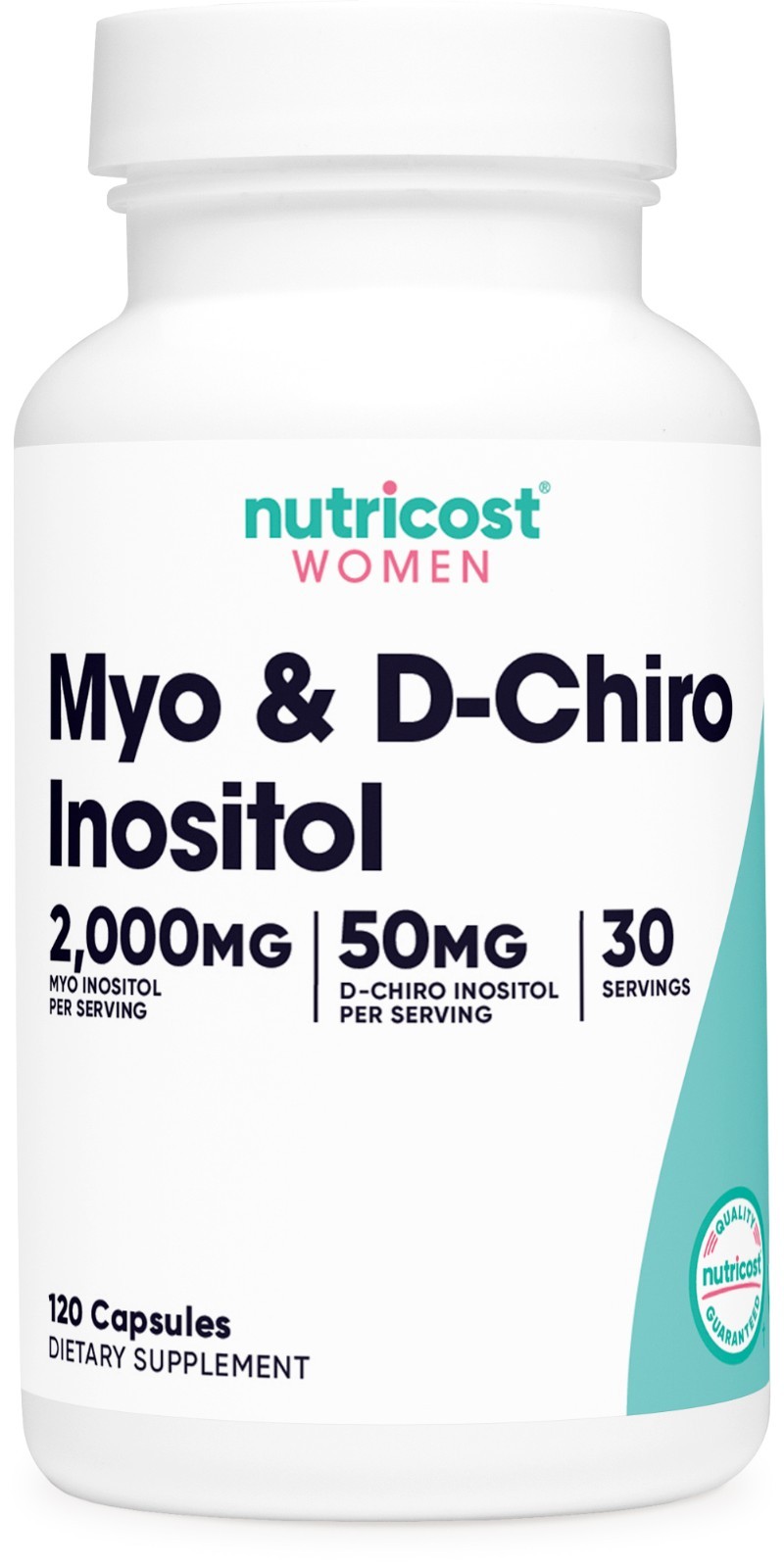 Nutricost Myo Inositol & D-Chiro Inositol for Women 2000mg, 120 Capsules