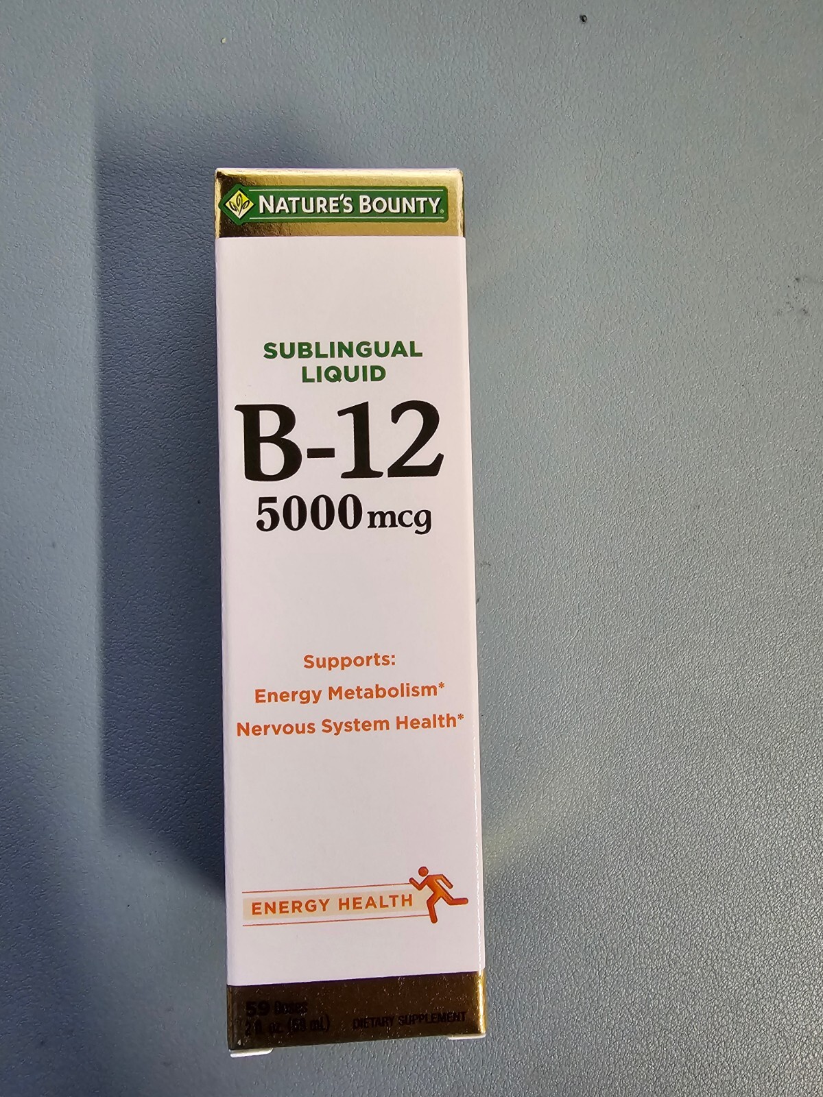 6 PACK Nature’s Bounty B12 5000mcg Sublingual Liquid Energy Metabolism Support