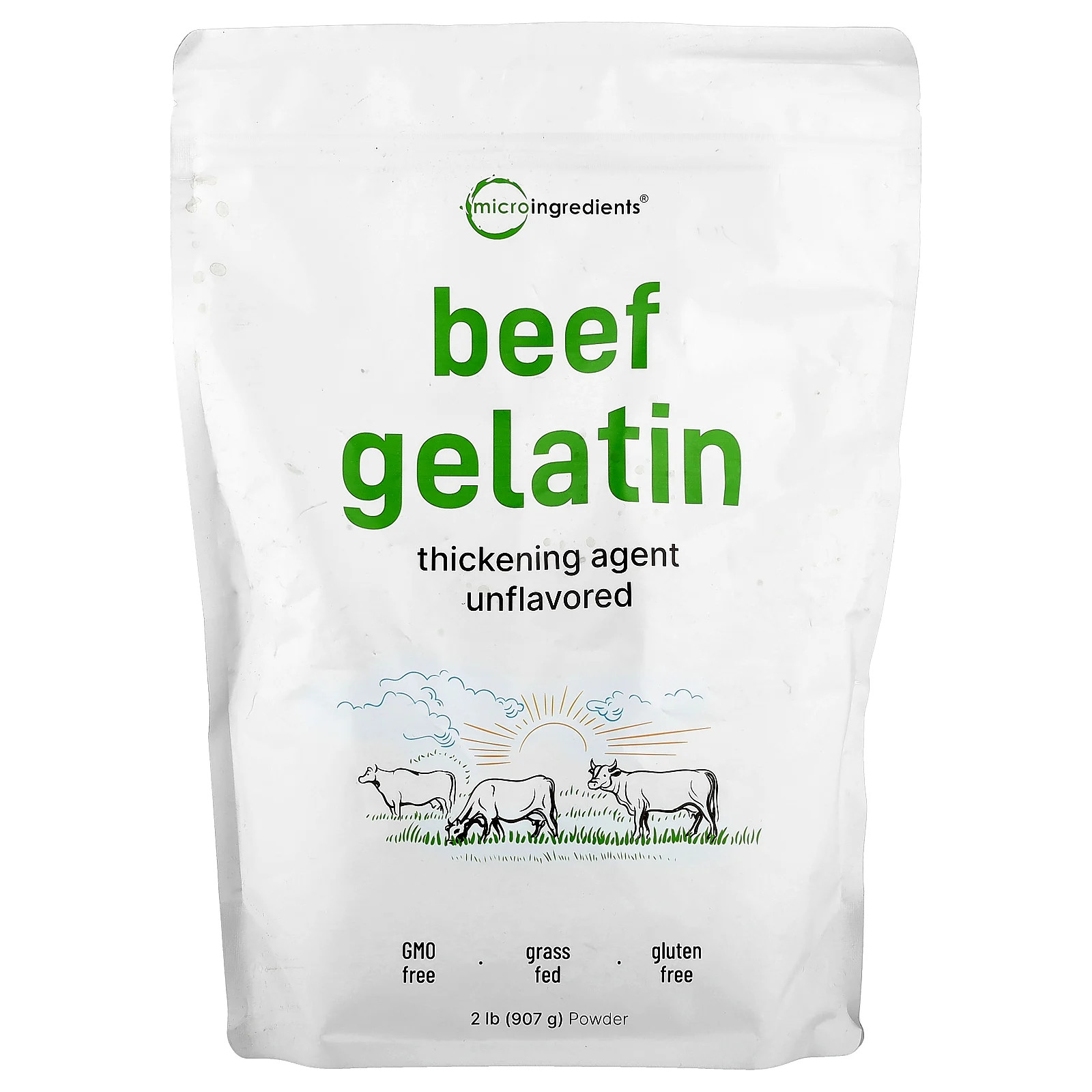 Beef Gelatin Powder, Unflavored, 2 lb (907 g)