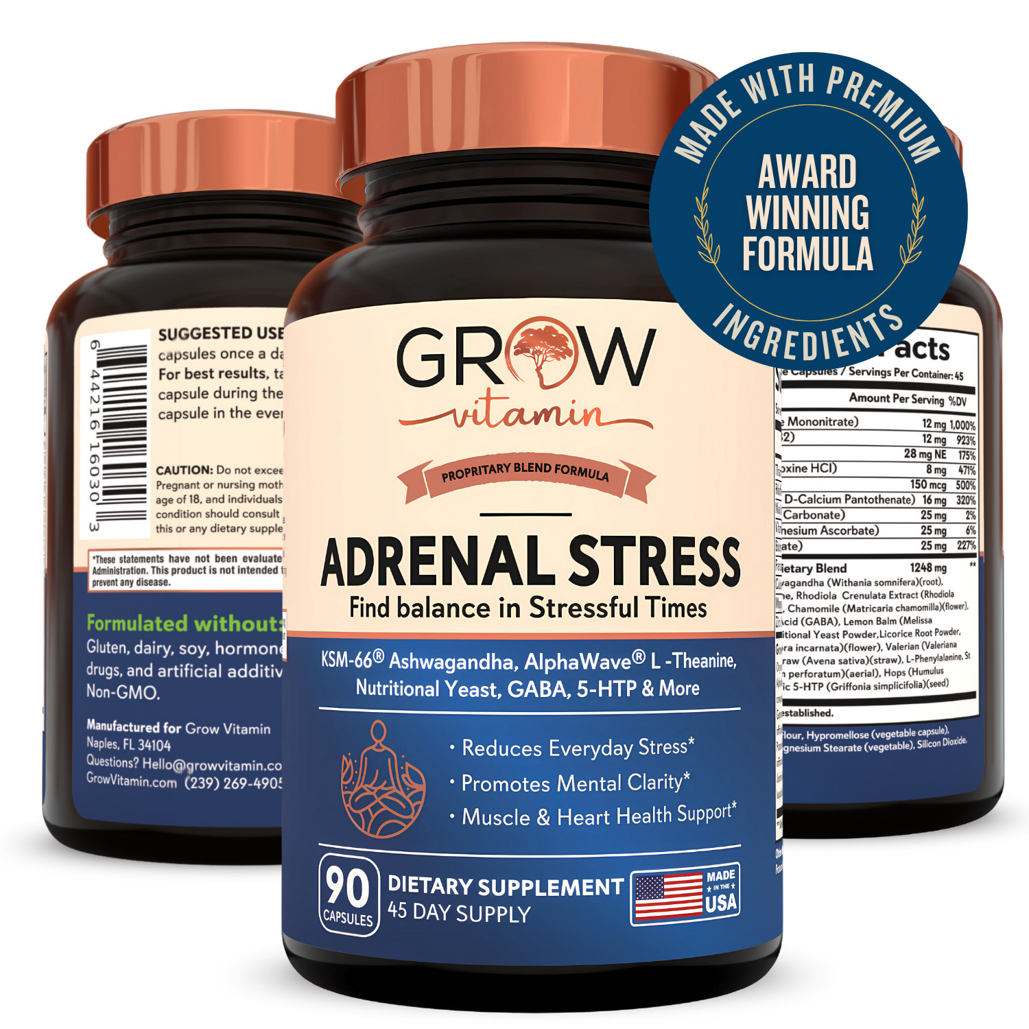 Dr. Berg’s Adrenal Stress Advanced Formula – Reduce Stress & Anxiety Relief NEW