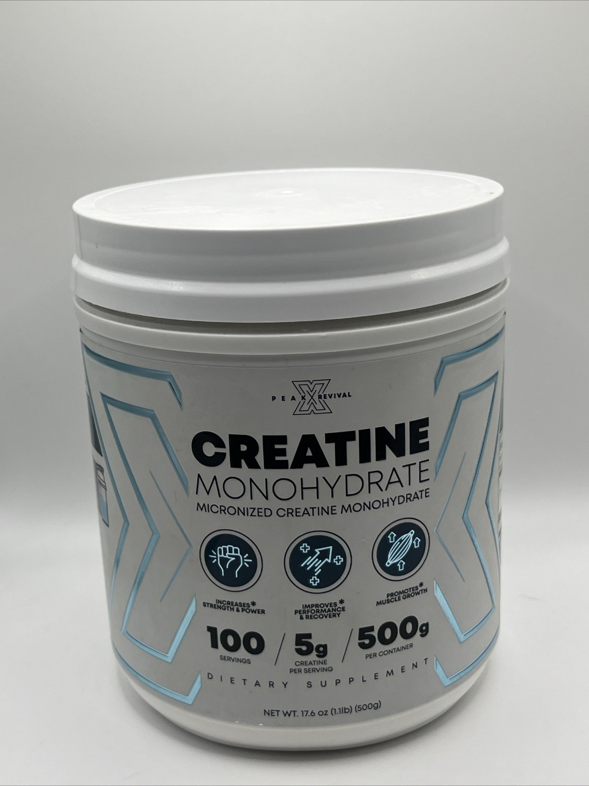 Peak REVIVAL MICRONIZED MONOHYDRATE CREATINE 100 servings 500g Powder Exp 8/2026