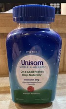 UNISOM Simple Slumbers Melatonin – Midnight Raspberry – 120 Count – 6/2025