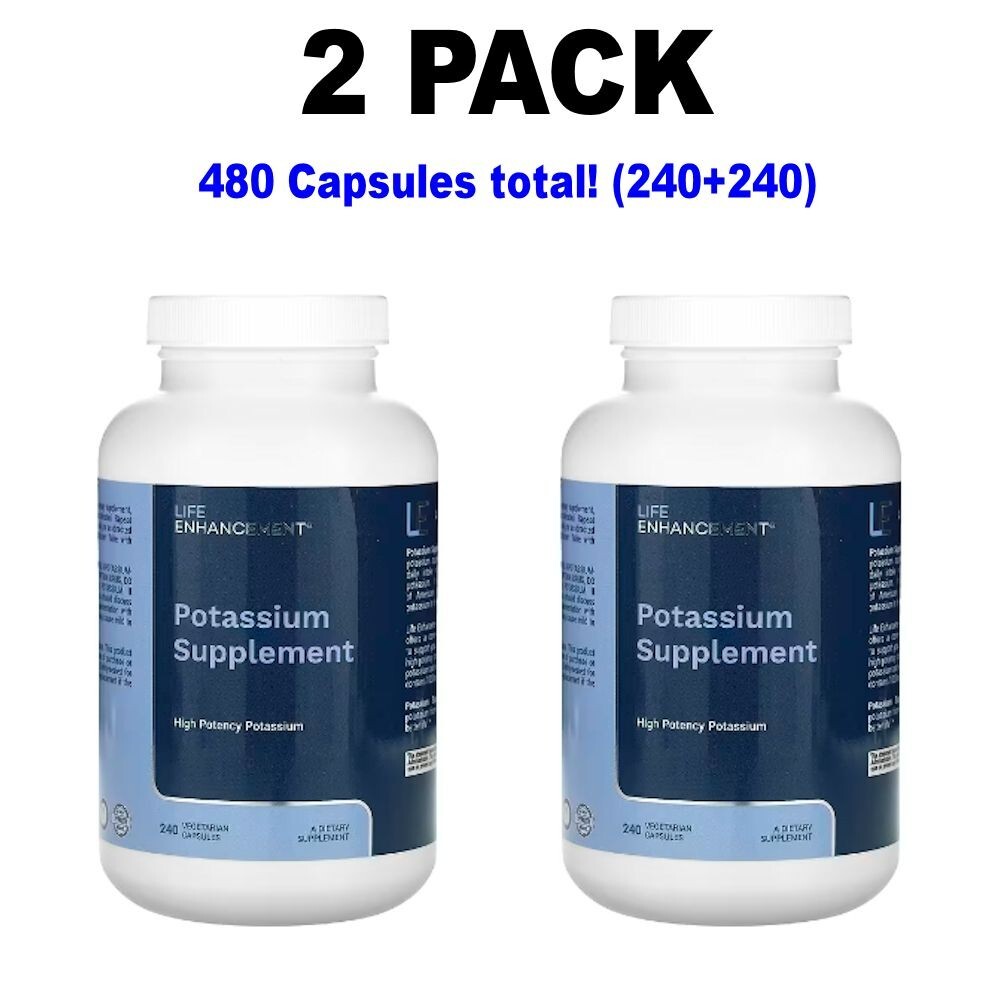 Life Enhancement, Potassium Supplement, 2 PACK, 240 Vegetarian Caps (480 total)