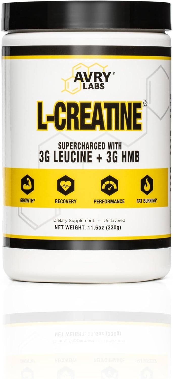 L-CREATINE Supplement: Creatine Monohydrate W/Leucine Amino Acid and HMB – Suppo