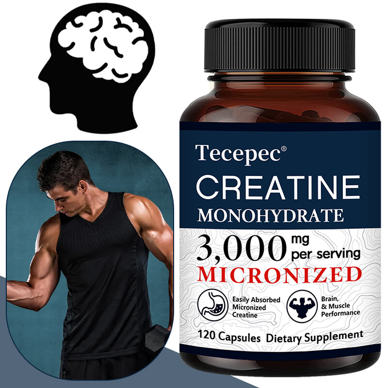 Creatine Monohydrate 3000 Mg Capsules Muscle Mass Strength Regeneration