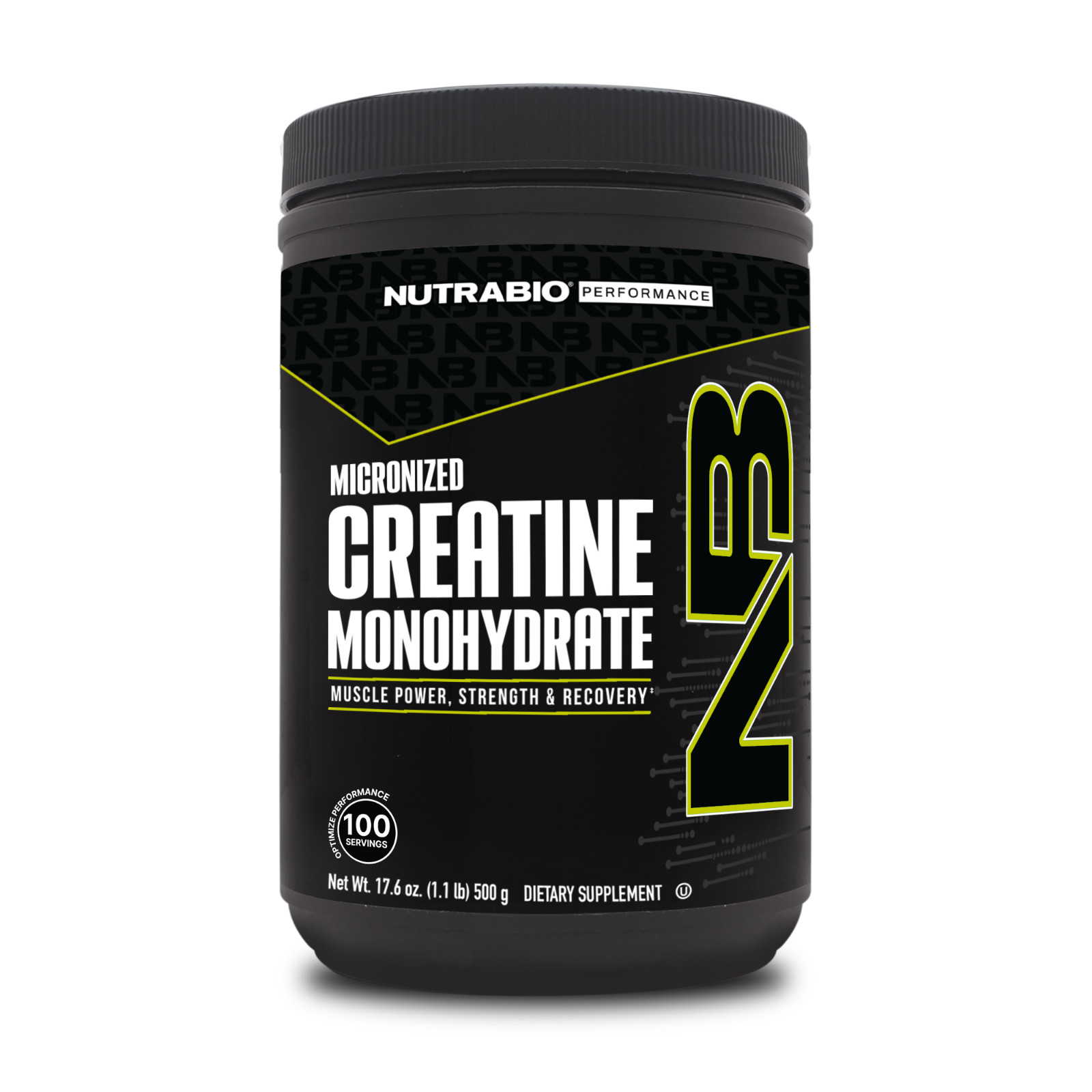 NUTRABIO CREATINE MONOHYDRATE POWDER Micronized Muscle Strength Power 500 Grams