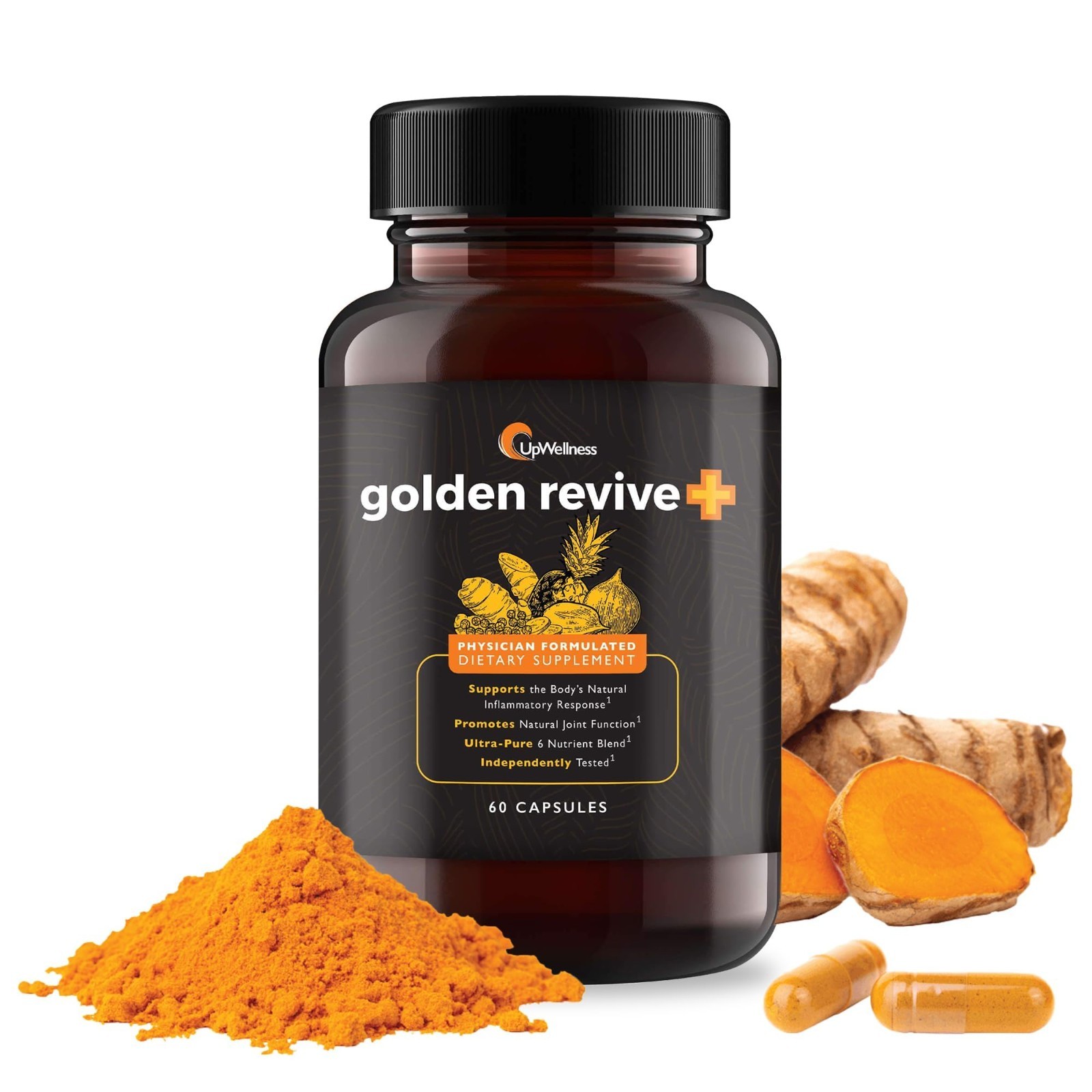 UpWellness Golden Revive + Joint Support Supplement Featuring Turmeric with B…
