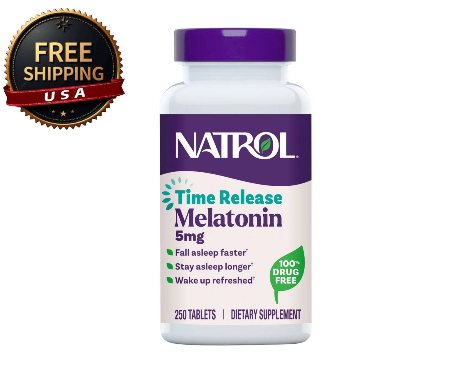Natrol Melatonin Time Release 5 mg 250 Tablets Helps You Sleep Through the Night