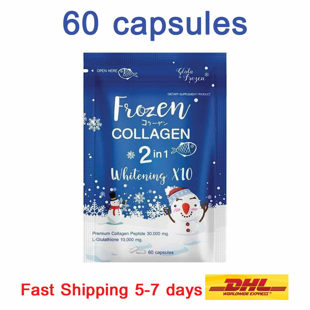 Frozen Collagen 2in1 Whitening Skin Peptides Glutathione Bright Skin 60capsules