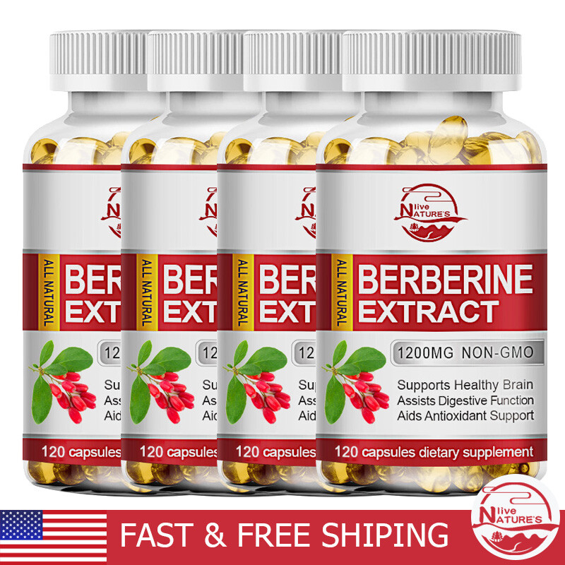 High Strength Berberine HCl 120 capsules 1200mg – Berberine Supplement