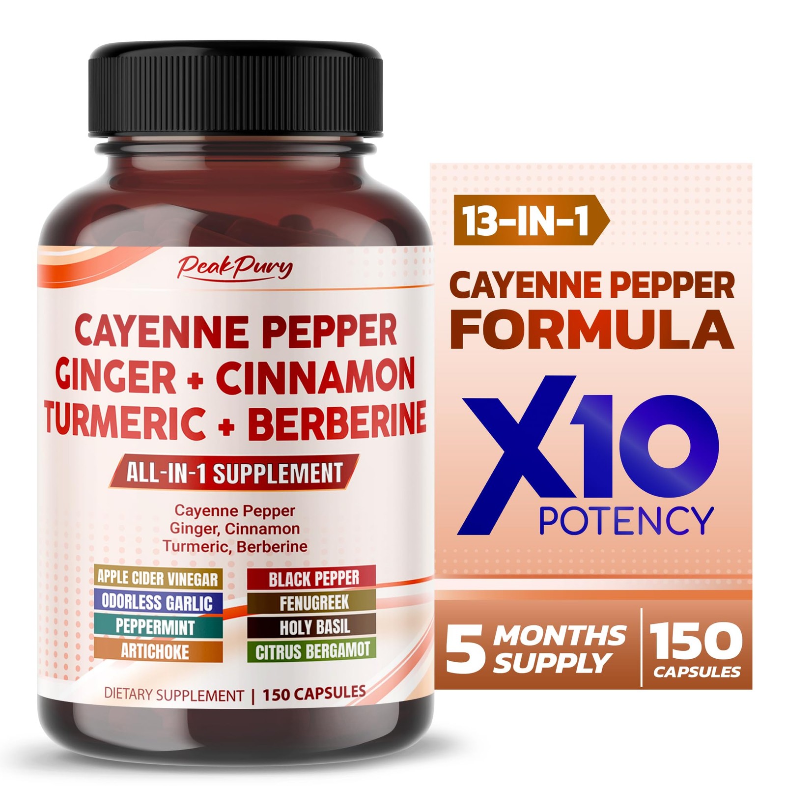 Cayenne Pepper Ginger Turmeric Berberine – Digestion, Gut Heath Support