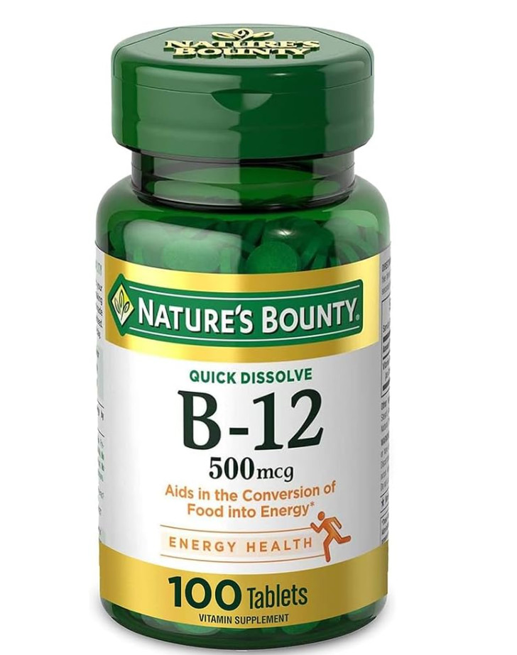 Nature’s Bounty Vitamin B-12 500 Mcg, 100 Tab quick dissolve tablets Exp 01/27