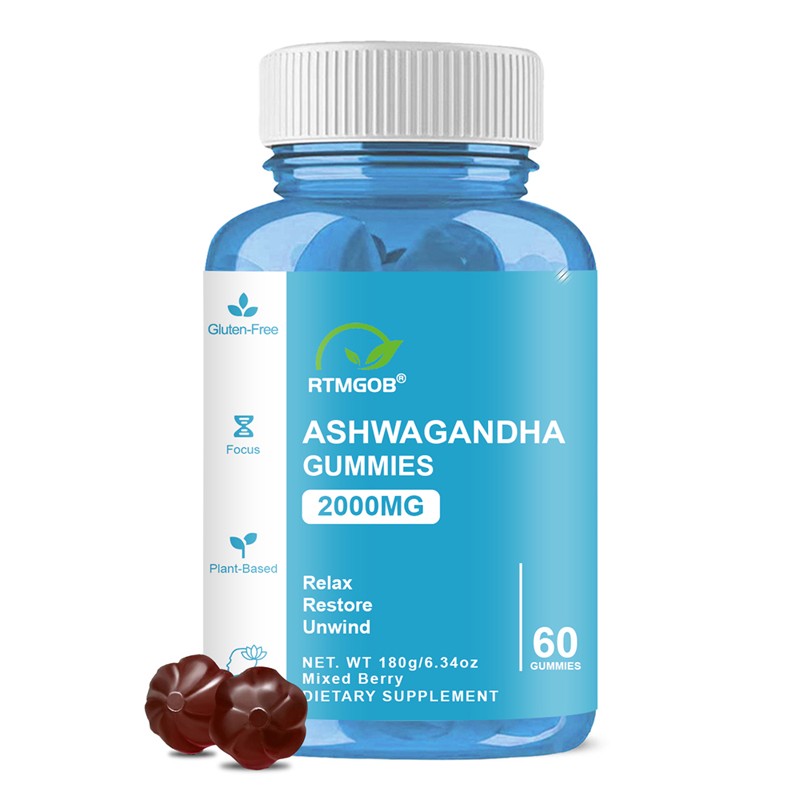 Ashwagandha Gummies – 60 Count – Mixed Berry Flavor – Daily Herbal Supplement