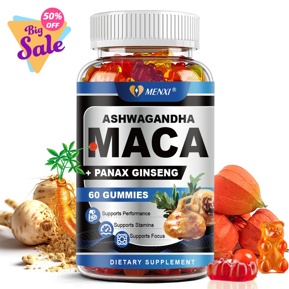 Maca + Ashwagandha + Ginseng 3 IN 1 Complex – Male Stamina Enhancement Gummies
