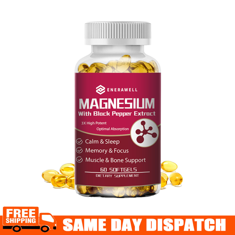 500mg Magnesium Glycinate High Absorption,Improved Sleep,Stress & Anxiety Relief