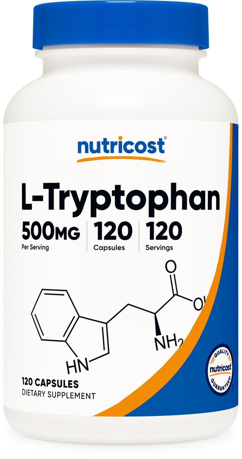 Nutricost L-Tryptophan 500mg, 120 Capsules – Gluten Free, Non-GMO