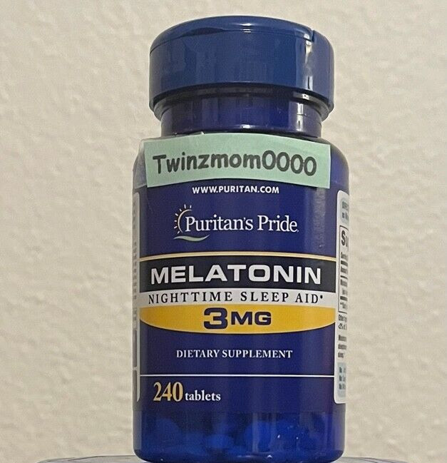 Melatonin 3mg Nighttime Sleep Aid 240 TABLETS Puritan’s Pride Exp 3/2026