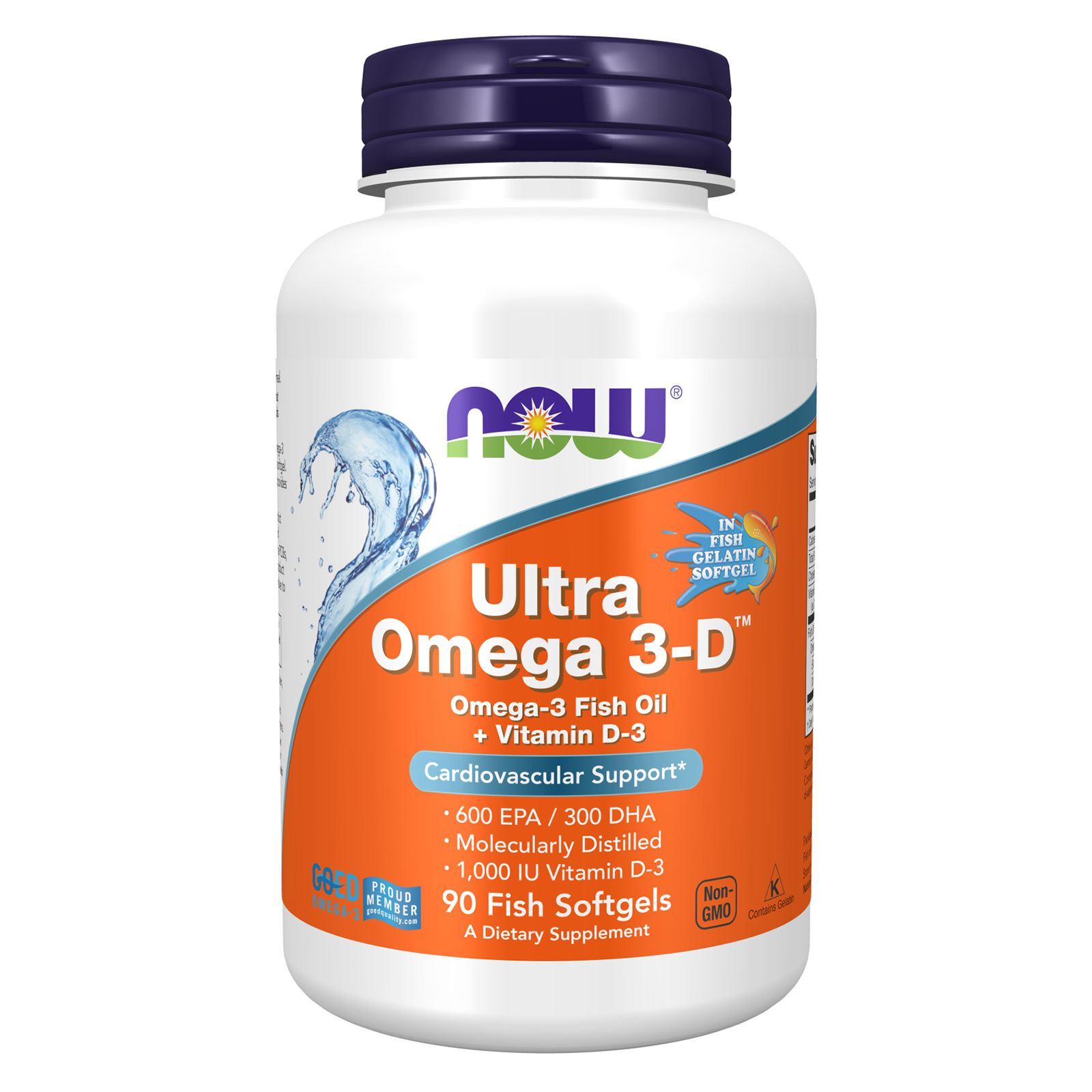 NOW FOODS Ultra Omega 3-D Fish Gelatin 90 Fish Softgels