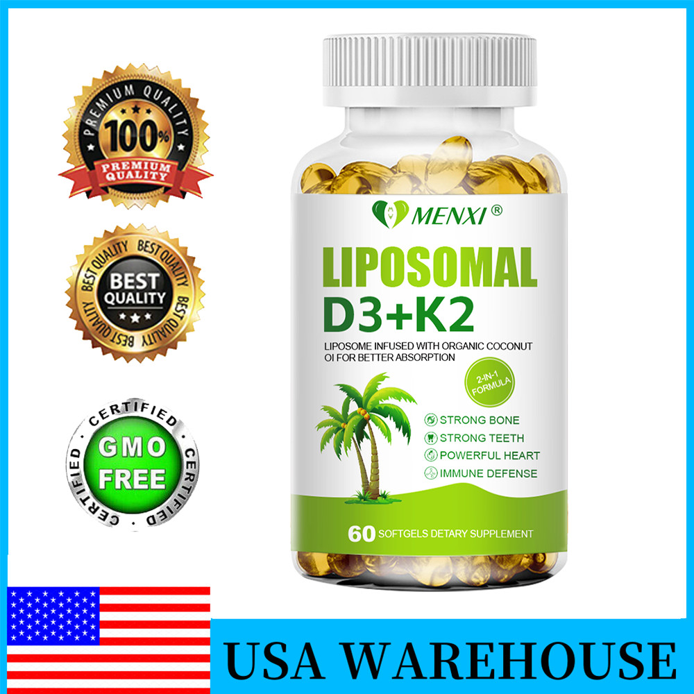 Liposomal Vitamin D3 5000 IU K2-MK7 100mcg, Immune Support Supplement 60 Capsule