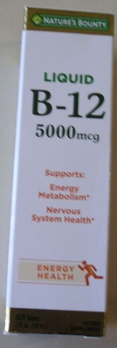 Vitamin B12 5000 Mcg Energy Metabolism Support Sublingual Liquid Drops, 2 Fl Oz