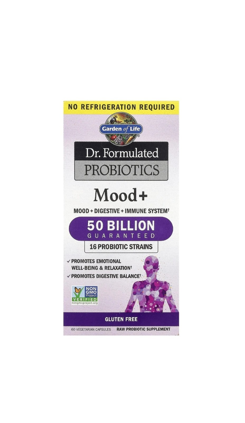 Garden of Life Dr. Formulated Probiotics Mood+ 50Bill CFU Shelf-Stable Exp 7/26+