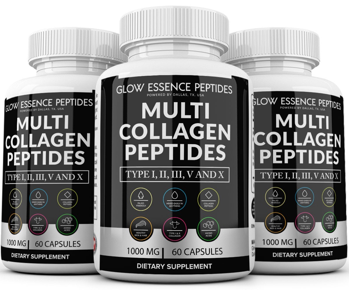 Collagen Peptides pills 1000 mg Hydrolyzed Collagen i, ii,iii,V,X 180 capsules
