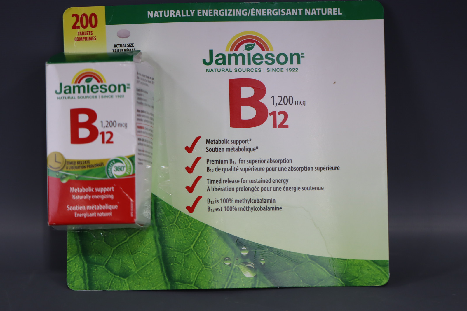 Jamieson Vitamin B12 1200mcg Timed Release 200 Tablets – Exp 1/30/2028