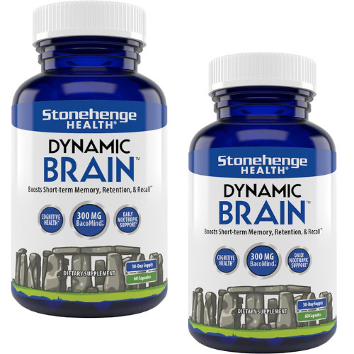 Dynamic Brain Supplement 60 Capsules–Memory Focus Clarity-Pack of 2, EXP 09/2027