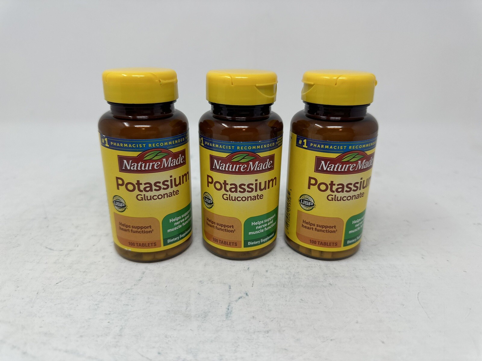 3 Pack Potassium 550mg 300 Tablets (3×100) No Gluten Exp. 08/2026 #1 Recommended