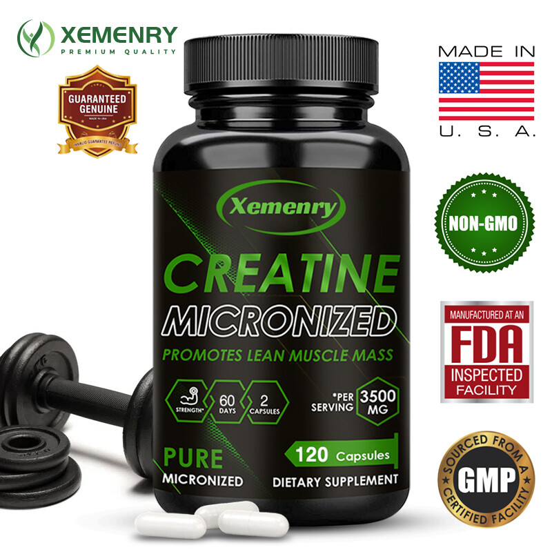 Creatine Micronized Capsules 3500mg – Men’s Testosterone Booster, Muscle Health