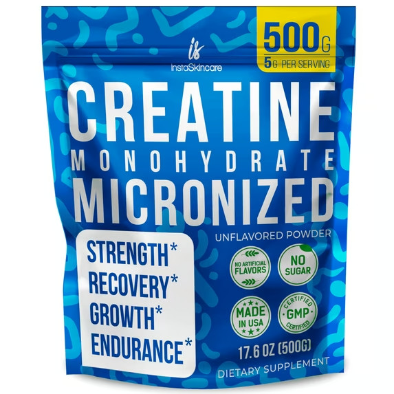 Creatine Monohydrate Powder Muscle Gain 5000mg Per Serv (5g) Made in USA