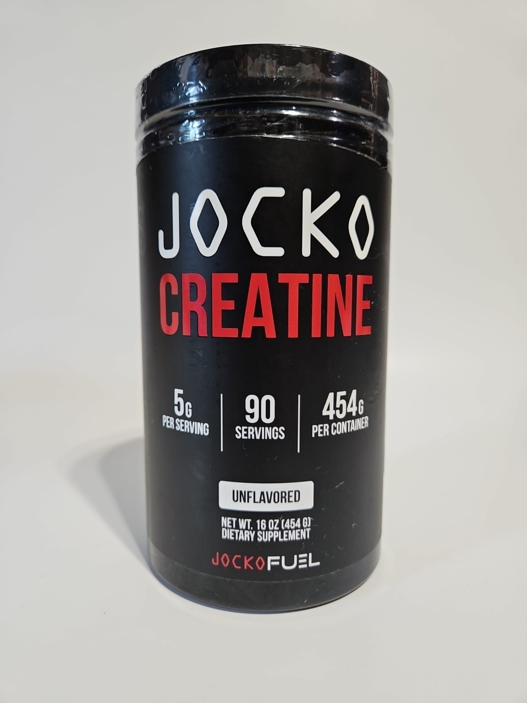 JOCKO Creatine Monohydrate Powder 400 Grams 16 Ounces Unflavored 90 Serving 7/26