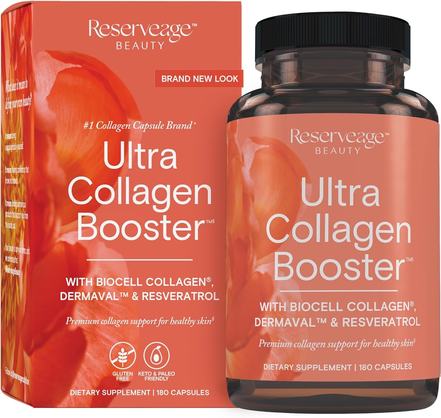 Reserveage Ultra Collagen Booster Skin Supplement Healthy Collagen 180 Count