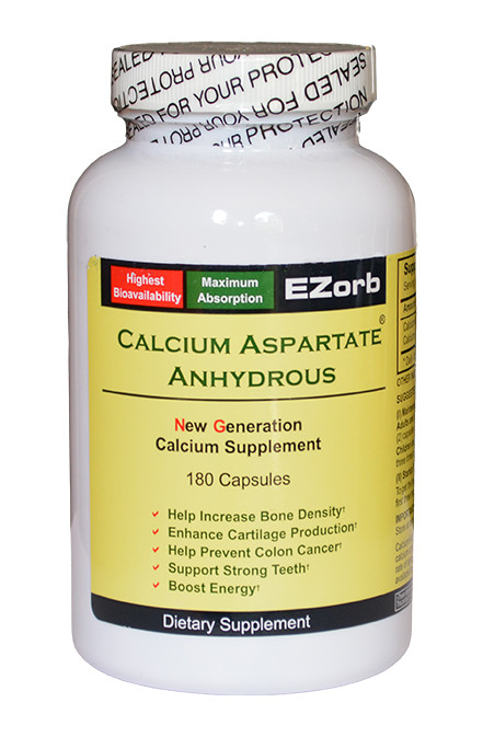 EZorb Calcium (180 Caps) 92% Absorption Bone Spurs Osteoporosis Arthritis Muscle