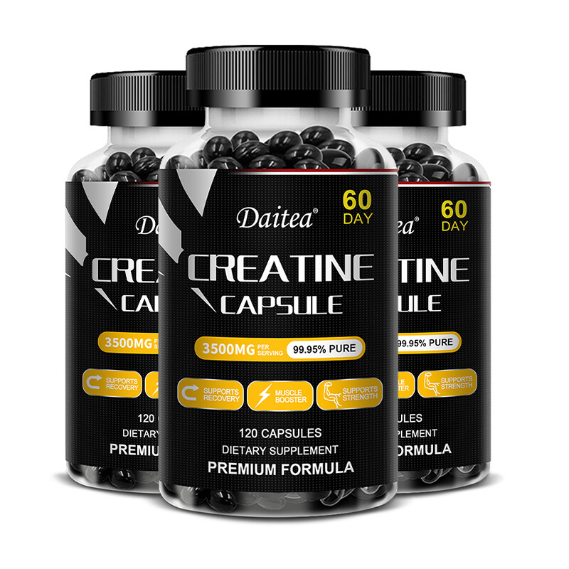 Creatine Capsules Monohydrate | 3,500 mg | 120 Capsuless | HCL 3 pack
