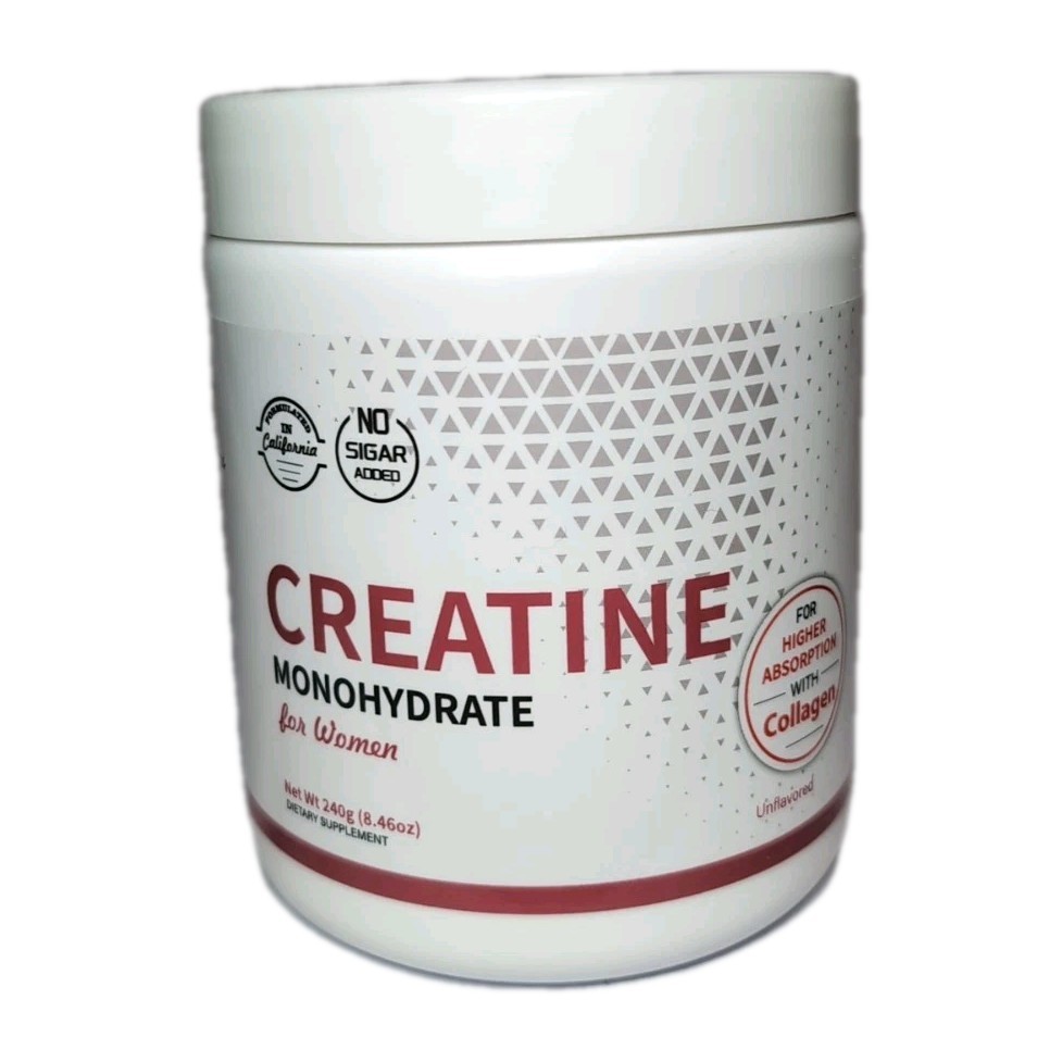 5g Creatine Monohydrate Powder for Women Booty Gain +2000mg Collagen +1g BCAA