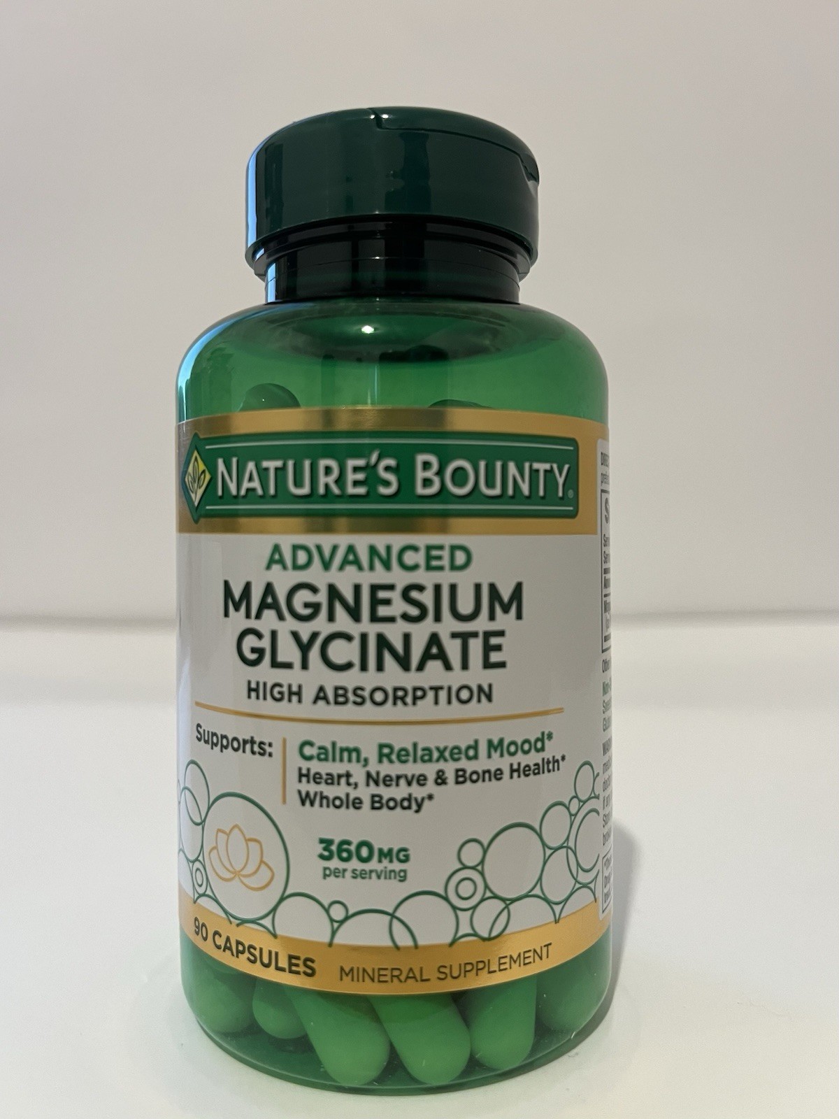 Nature Bounty Advance Magnesium Glycinate High Absorption (90 Capsules)