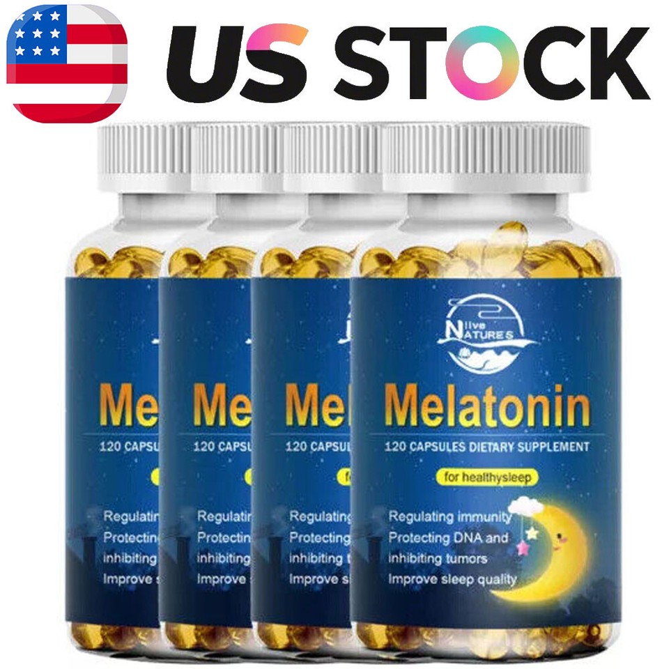 Melatonin Plus Sleep Aid Capsule Fall Asleep Fast Stay Asleep Sleeping Pills