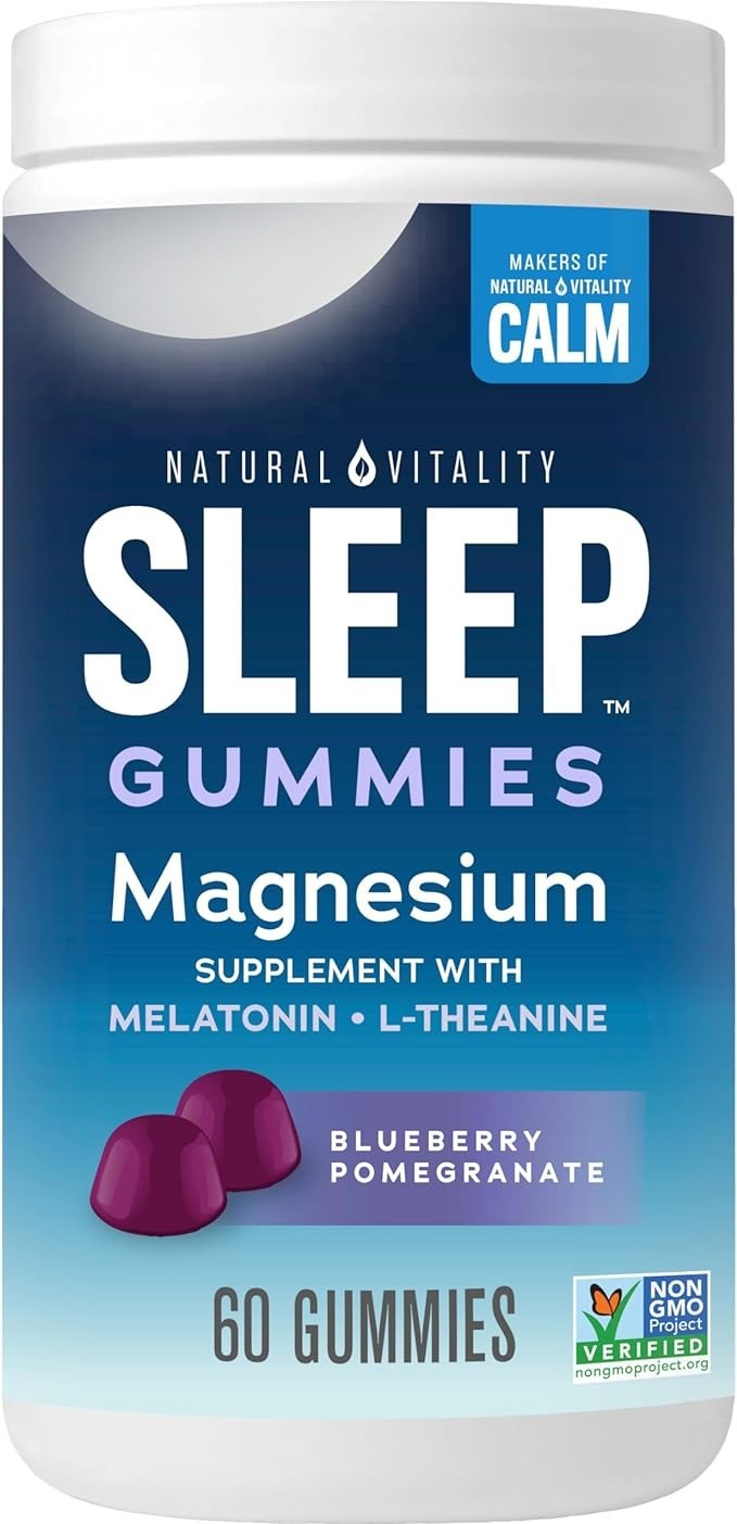 Natural Vitality CALM – Sleep Gummies Magnesium Blueberry Pomegranate 60ct