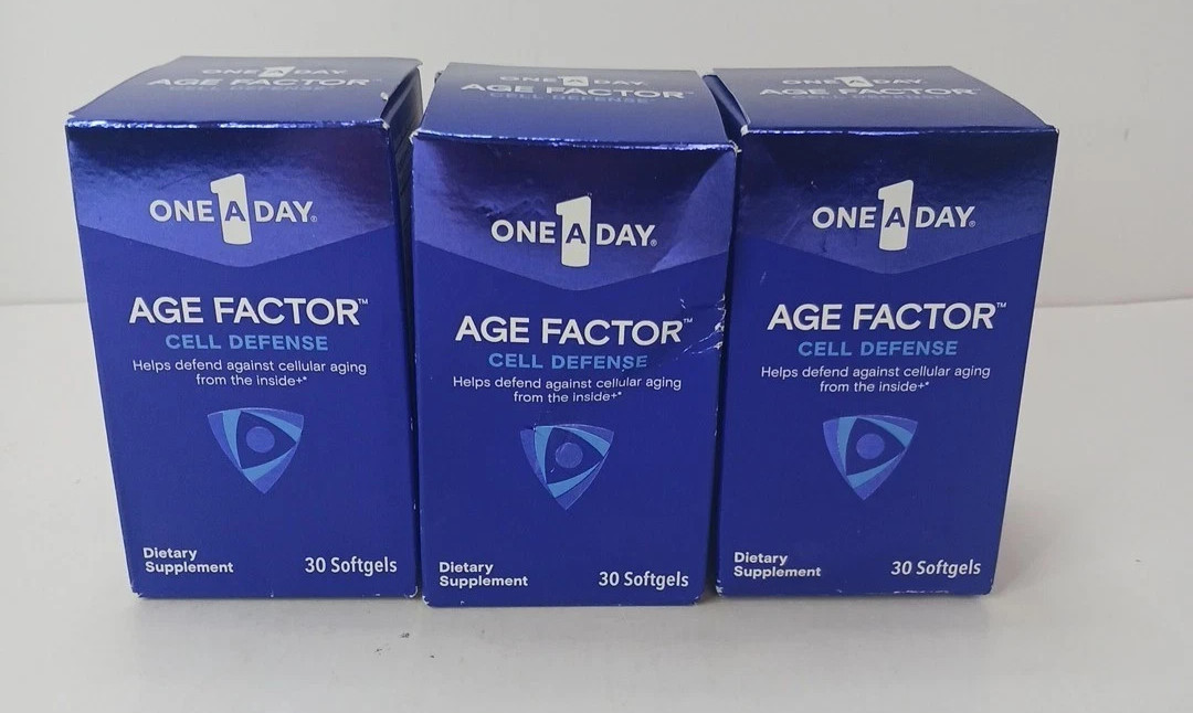 One A Day Age Factor Cell Defense Cellular Health Function 30 Softgels 3 PACK