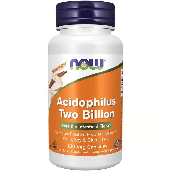 NOW Foods Acidophilus Two Billion 2 Billion Cfu 100 Veg Caps