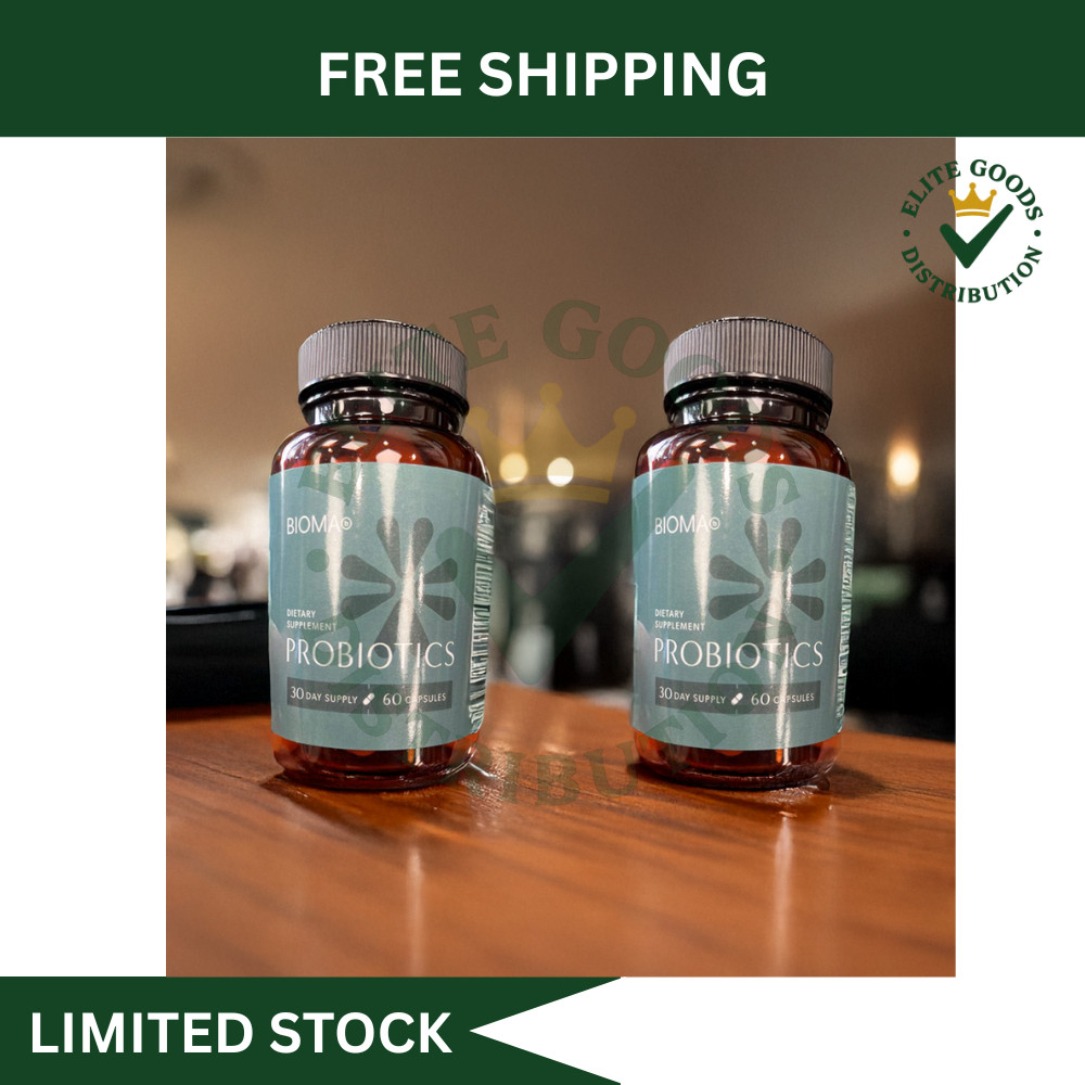 2 Bioma Probiotics for Digestive Health | 3-in-1 Gut Health Formula |60 Capsules