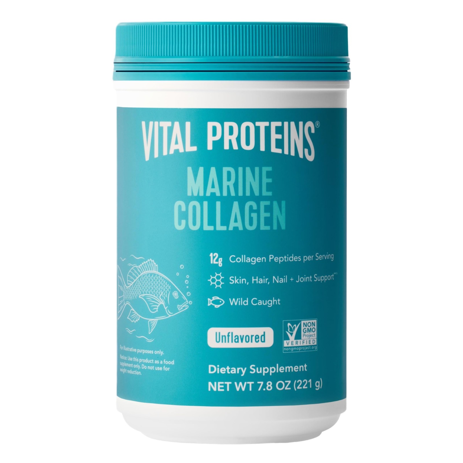 Vital Proteins Marine Collagen Peptides Powder Supplement for Skin Hair Nail