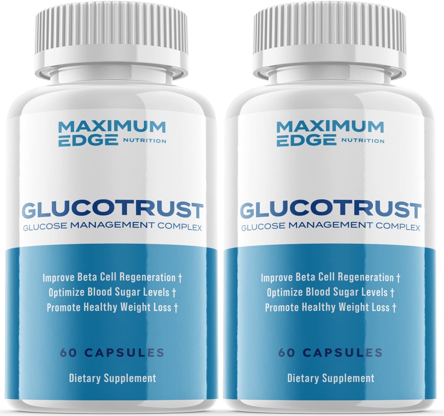 2 – Glucotrust – Blood Sugar Support Supplement , Glucose, Metabolism – 120 Caps