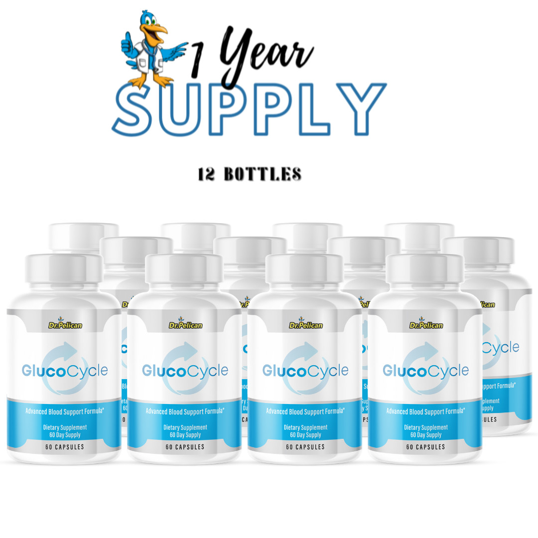 GlucoCycle- Blood Support- 12 Bottles- 720 Capsules