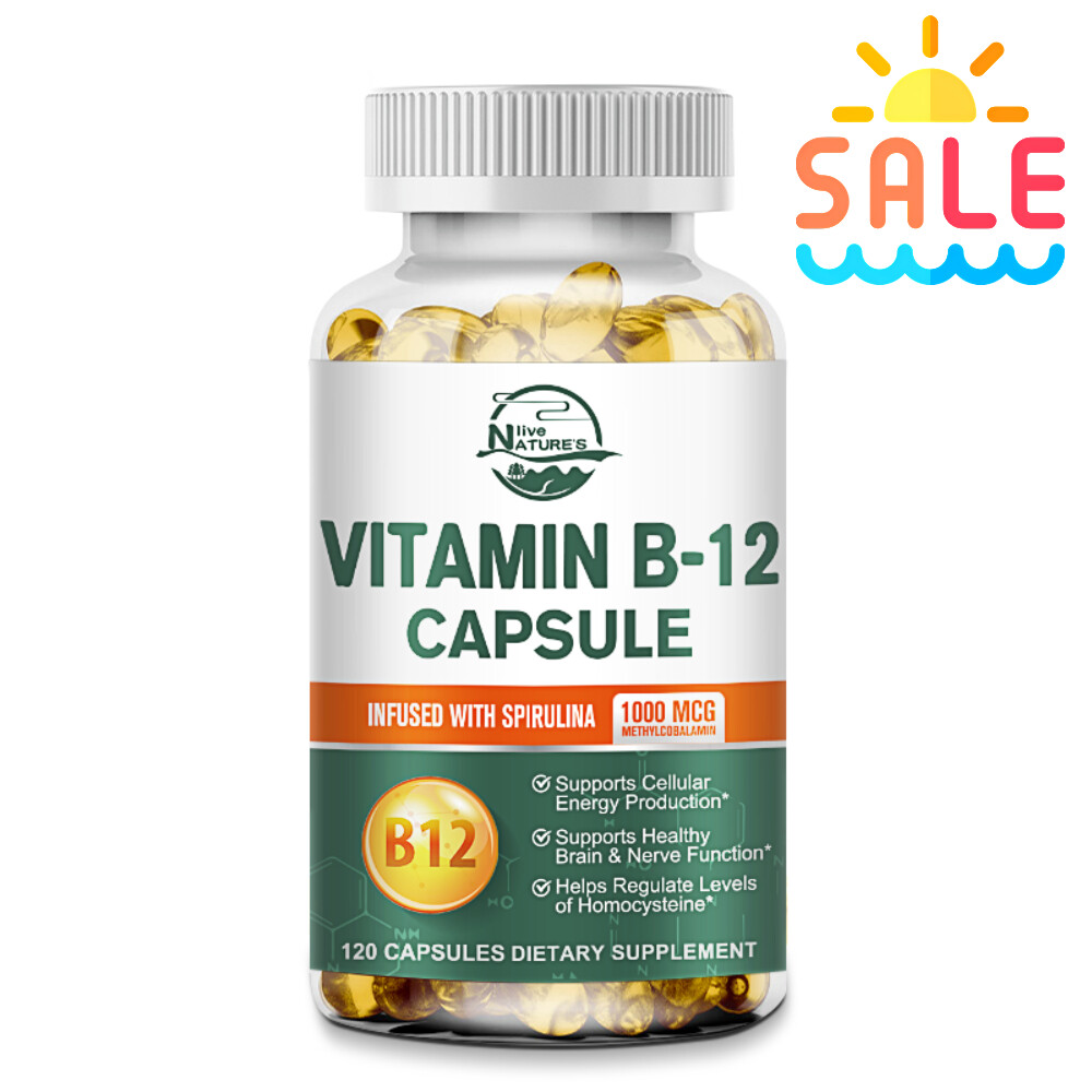 Vitamin B12 (Methylcobalamin) 1000mcg, 120 Capsules – Vegetarian Caps – Non-GMO