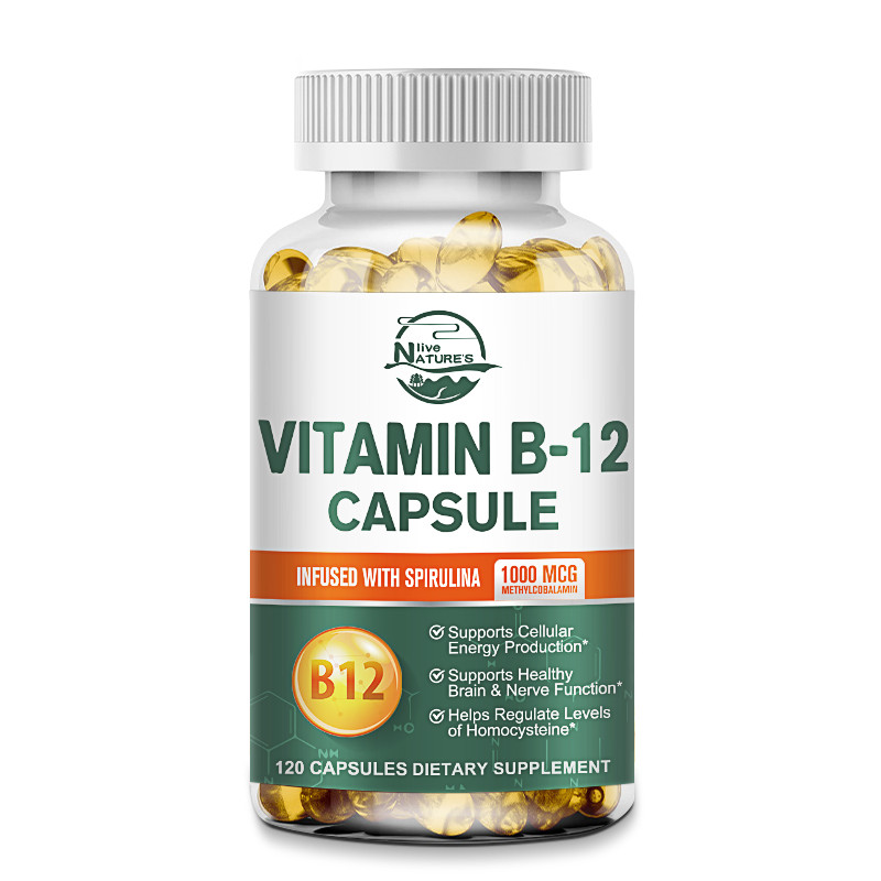 Vitamin B12 (Methylcobalamin) 1000mcg, 120 Capsules – Vegetarian Caps – Non-GMO