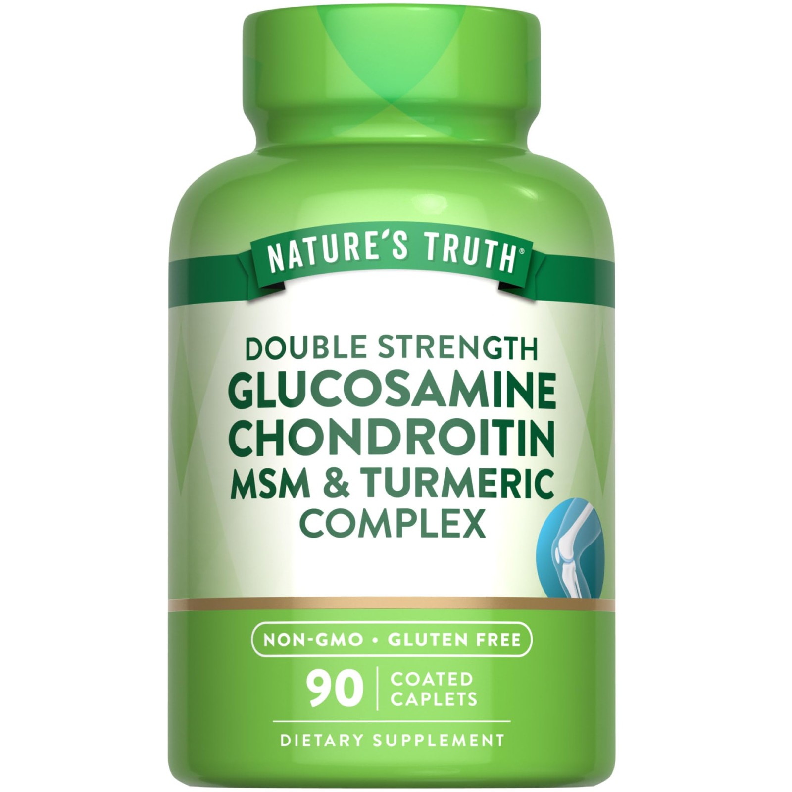 Nature’s Truth Double Strength Glucosamine Supplement 1500mg 90 Caplets