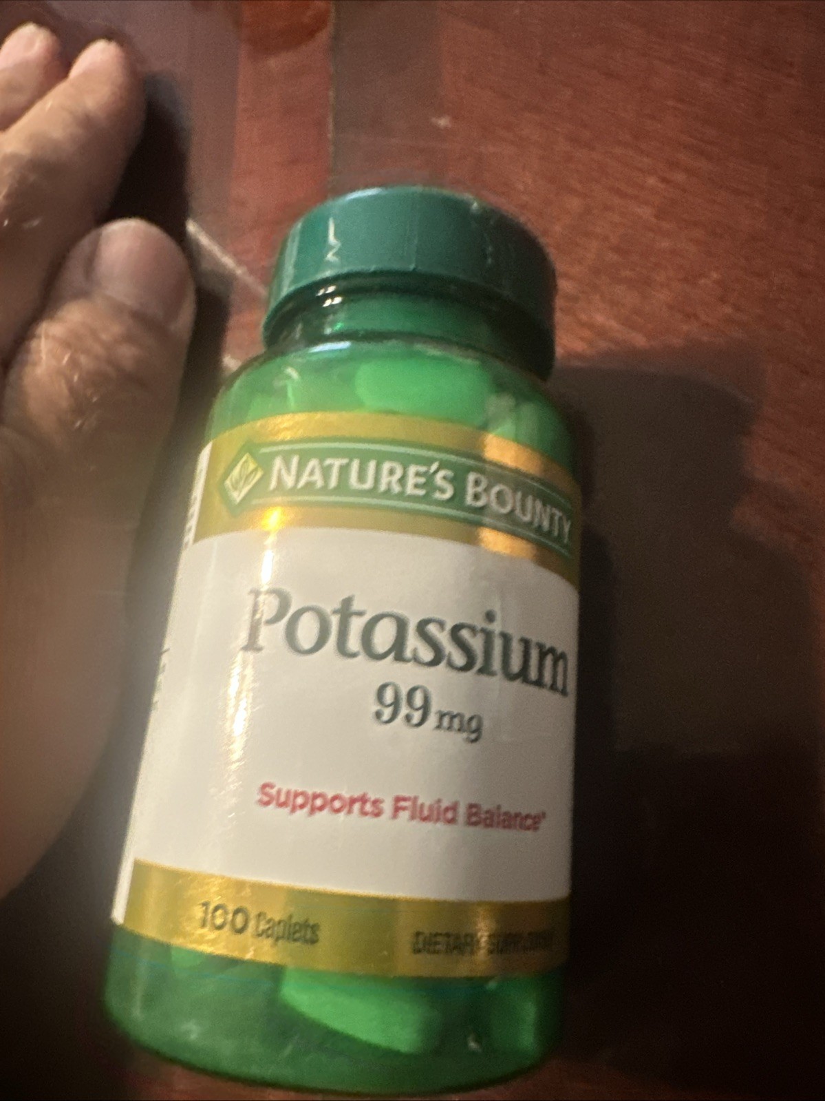 Nature’s Bounty Potassium 99Mg 100 Caplets Exp 08/26 New Sealed